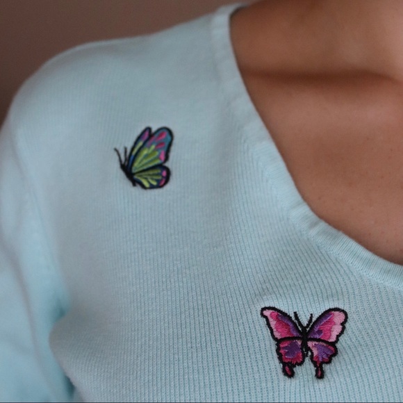 EAGLE’S EYE Butterfly Embroidery Sweater - Picture 3 of 10